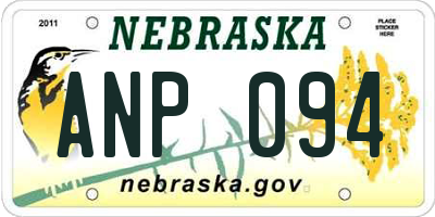 NE license plate ANP094