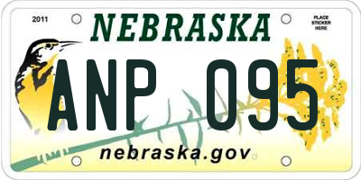 NE license plate ANP095