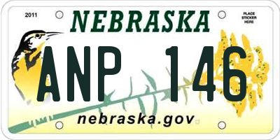 NE license plate ANP146