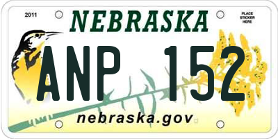NE license plate ANP152