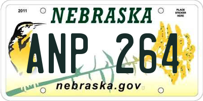 NE license plate ANP264