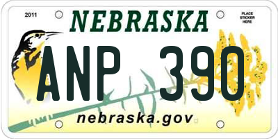 NE license plate ANP390