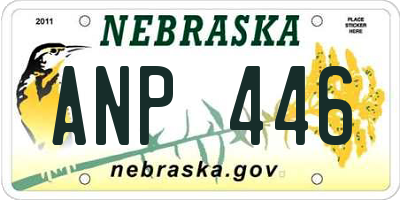 NE license plate ANP446