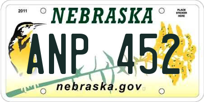 NE license plate ANP452