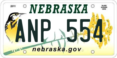 NE license plate ANP554