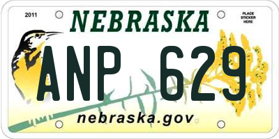 NE license plate ANP629