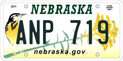 NE license plate ANP719