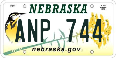 NE license plate ANP744