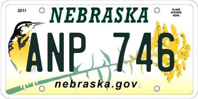 NE license plate ANP746