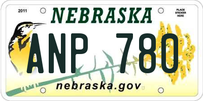NE license plate ANP780