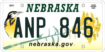NE license plate ANP846