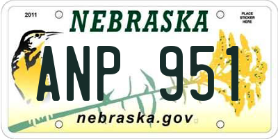 NE license plate ANP951
