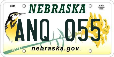 NE license plate ANQ055
