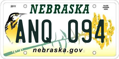 NE license plate ANQ094