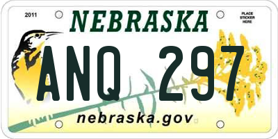 NE license plate ANQ297