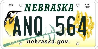 NE license plate ANQ564