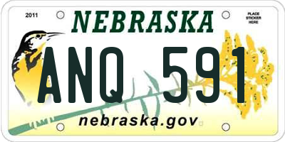 NE license plate ANQ591
