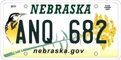 NE license plate ANQ682
