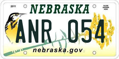 NE license plate ANR054