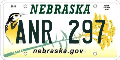 NE license plate ANR297