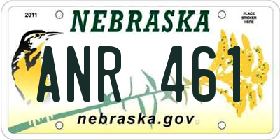 NE license plate ANR461