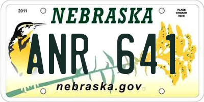 NE license plate ANR641