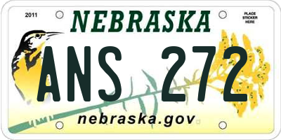 NE license plate ANS272