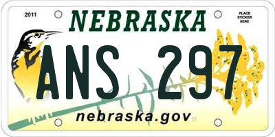 NE license plate ANS297
