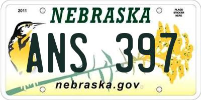 NE license plate ANS397