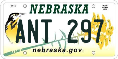 NE license plate ANT297