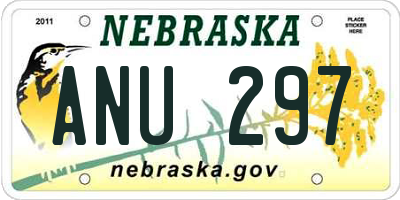 NE license plate ANU297