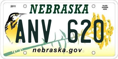 NE license plate ANV620