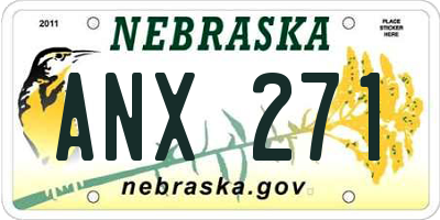 NE license plate ANX271