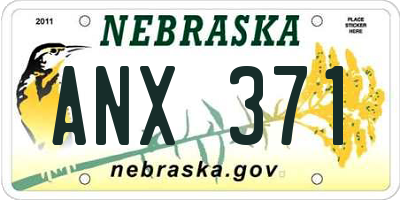 NE license plate ANX371