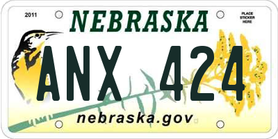 NE license plate ANX424