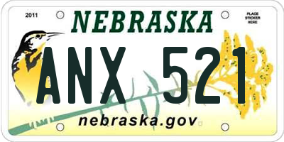 NE license plate ANX521