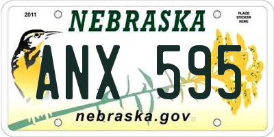 NE license plate ANX595