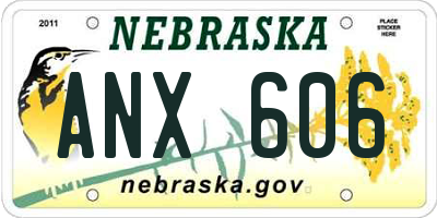 NE license plate ANX606