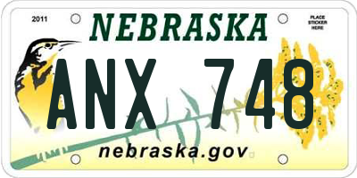 NE license plate ANX748