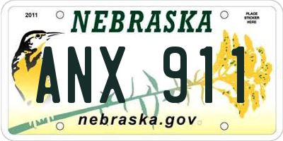 NE license plate ANX911