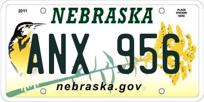 NE license plate ANX956