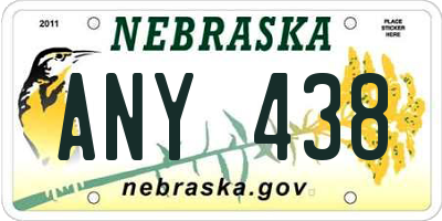 NE license plate ANY438
