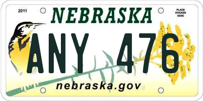 NE license plate ANY476