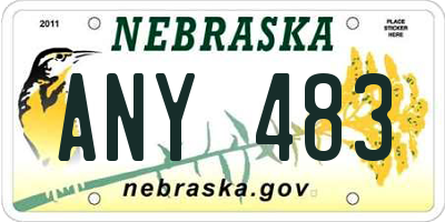 NE license plate ANY483