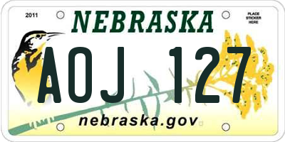 NE license plate AOJ127