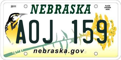 NE license plate AOJ159