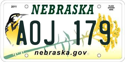 NE license plate AOJ179
