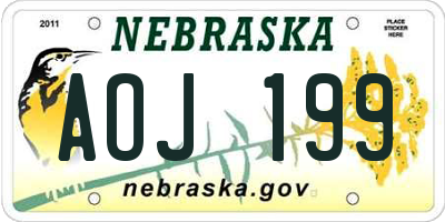 NE license plate AOJ199