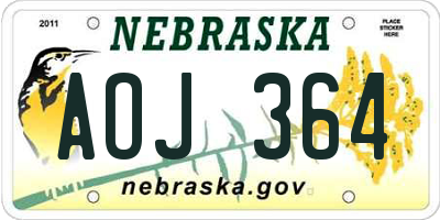NE license plate AOJ364