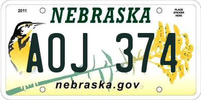 NE license plate AOJ374